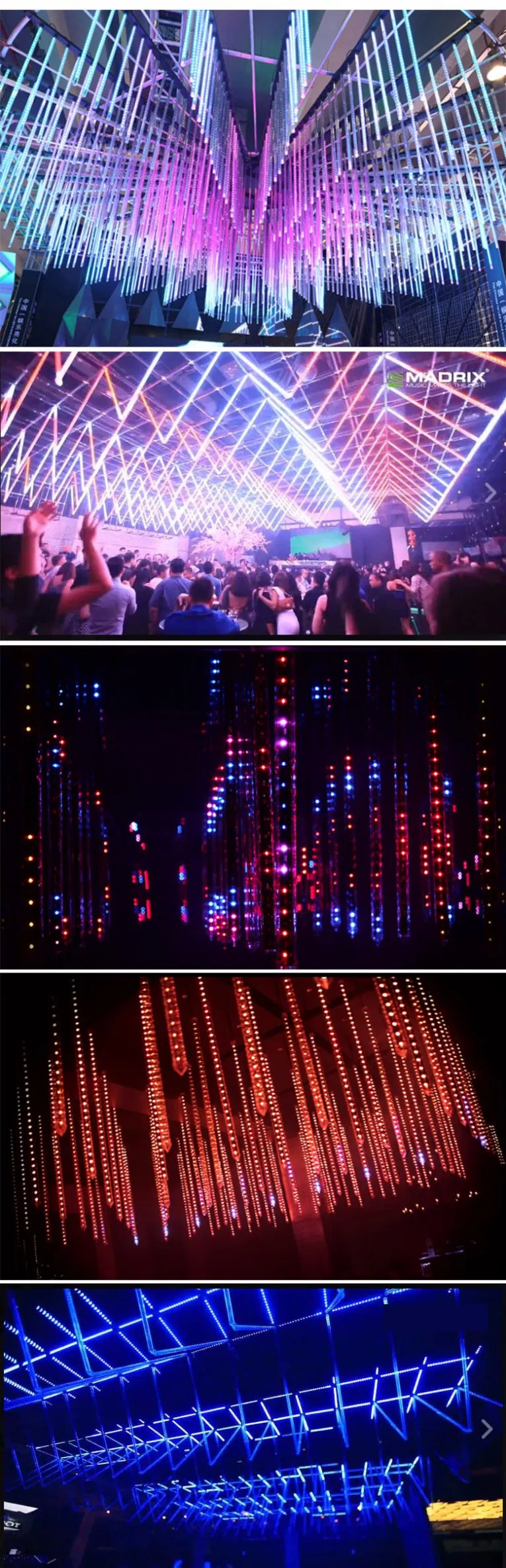 1.5m 21.6W DC15V 128PCS SMD LED RGB 24 RGB Pixel Christmas Tube Lights