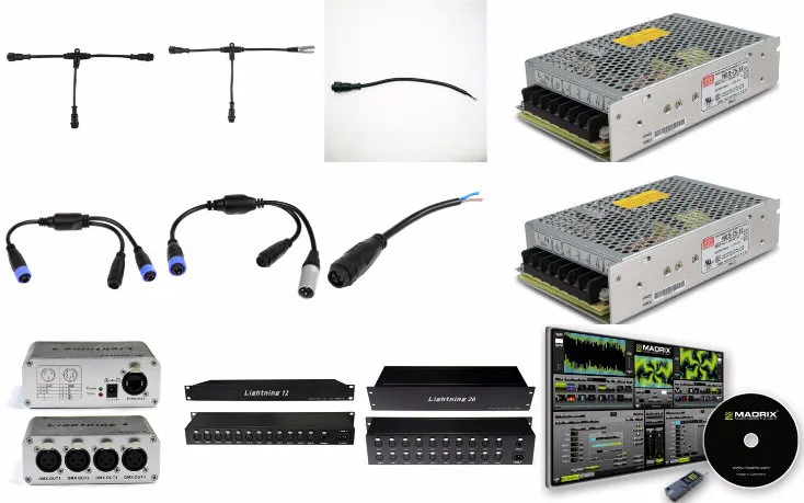 1.5m 21.6W DC15V 128PCS SMD LED RGB 24 RGB Pixel Christmas Tube Lights