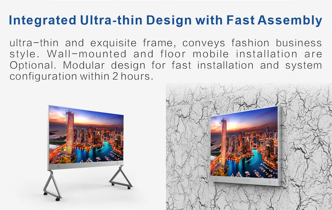 165 Inches P1.9mm Narrow Pixel Pitch SMD FHD All-in-One LED TV