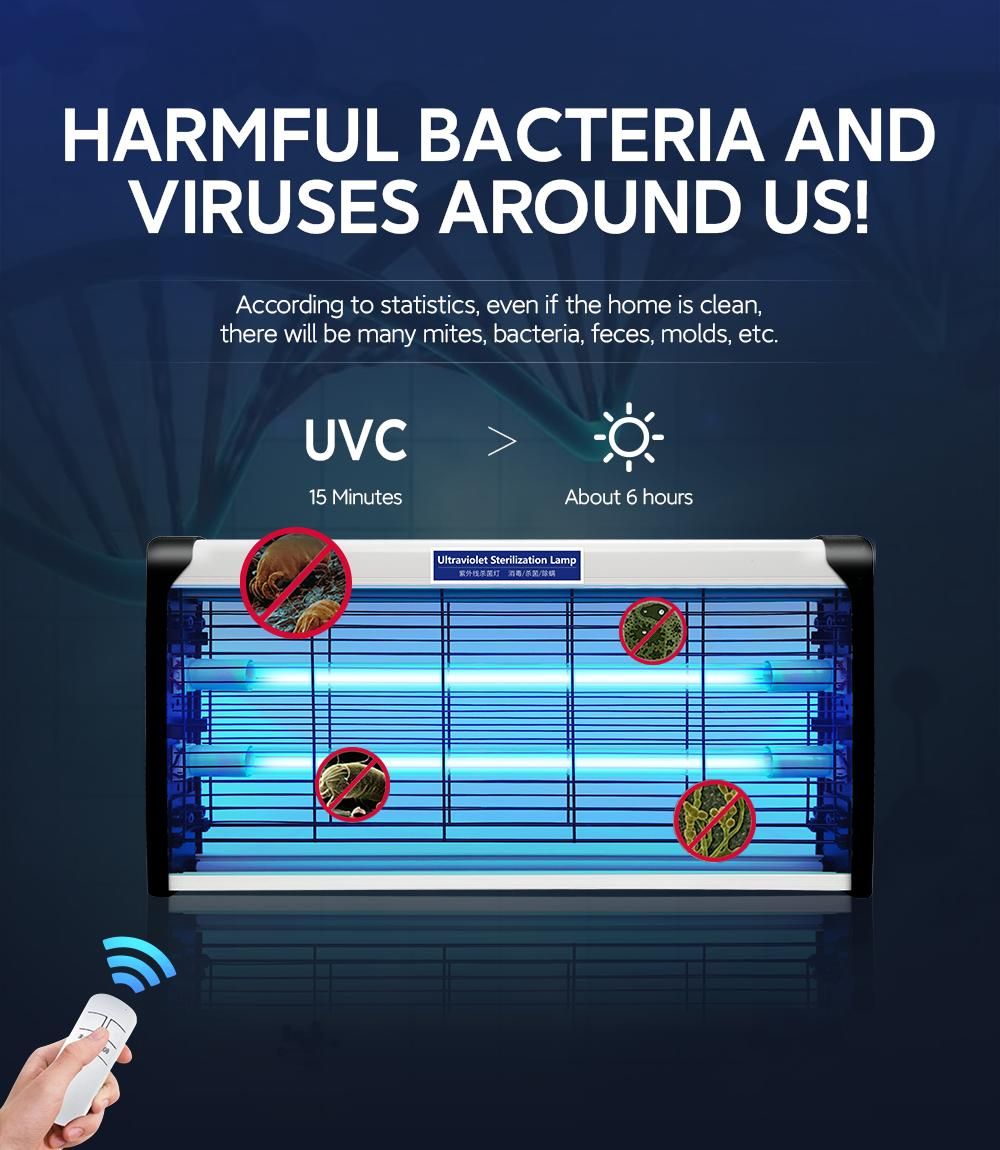 30W Wall-Mounted Movable Large Area Germicidal Lamp