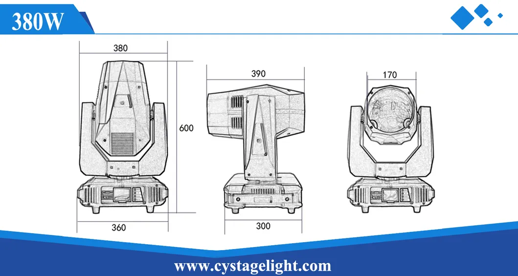 380W Sharpy Super Prism Moving Head DJ Disco Stage Light