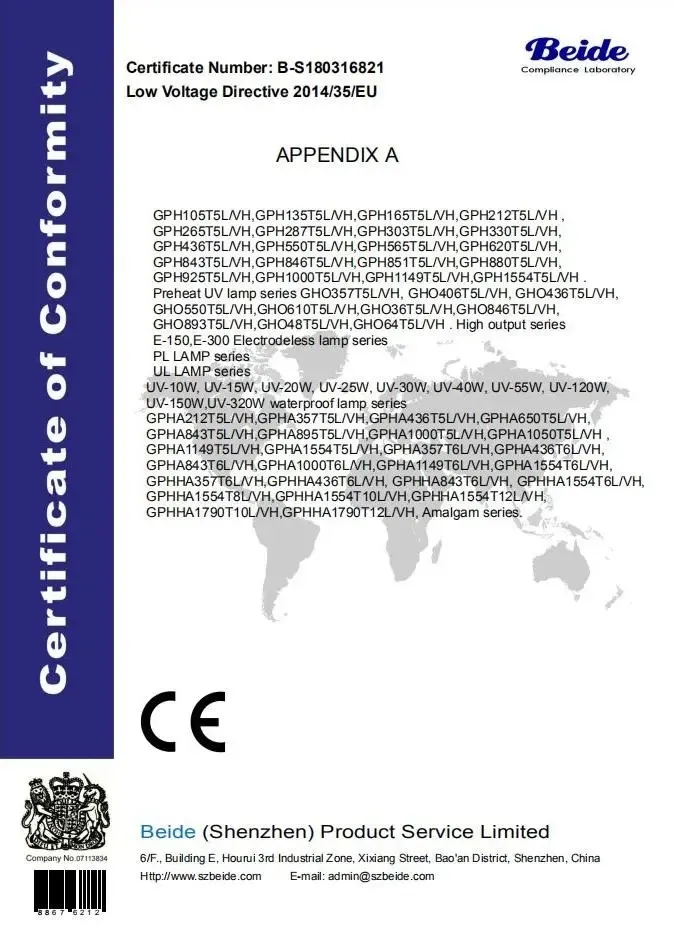 40W G13 2-Pin Bacteria Killing Disinfection UV Lamp