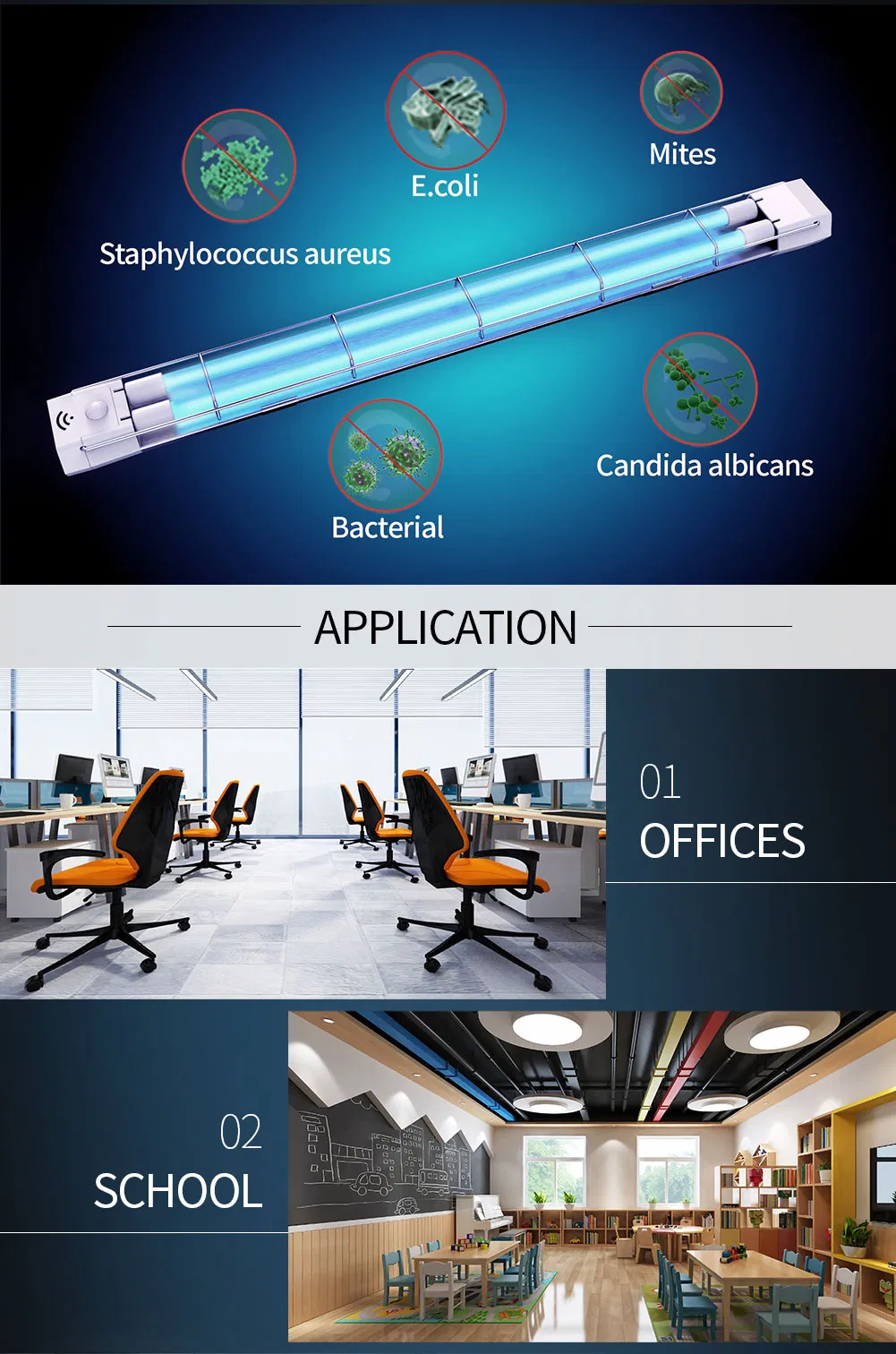 40W Ultraviolet Germicidal UV Light IR Remote Control Ultraviolet Lamp