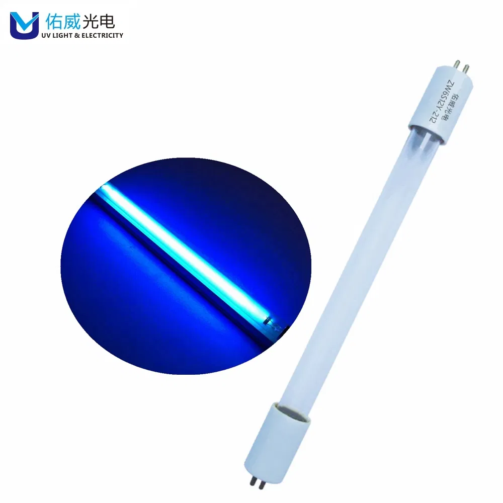 6W T4 Tube Double Side Straight Disinfection Germicidal UVC Lamp