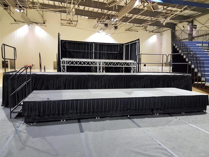 Adjustable Moving Stage Aluminum Portable Stage for Performance