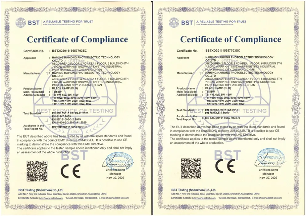 CE RoHS T5 4W BLB 365nm Black Light Blue Lamp F4t5 UVA Fluorescent Lamp Mosquito Killing Lamp