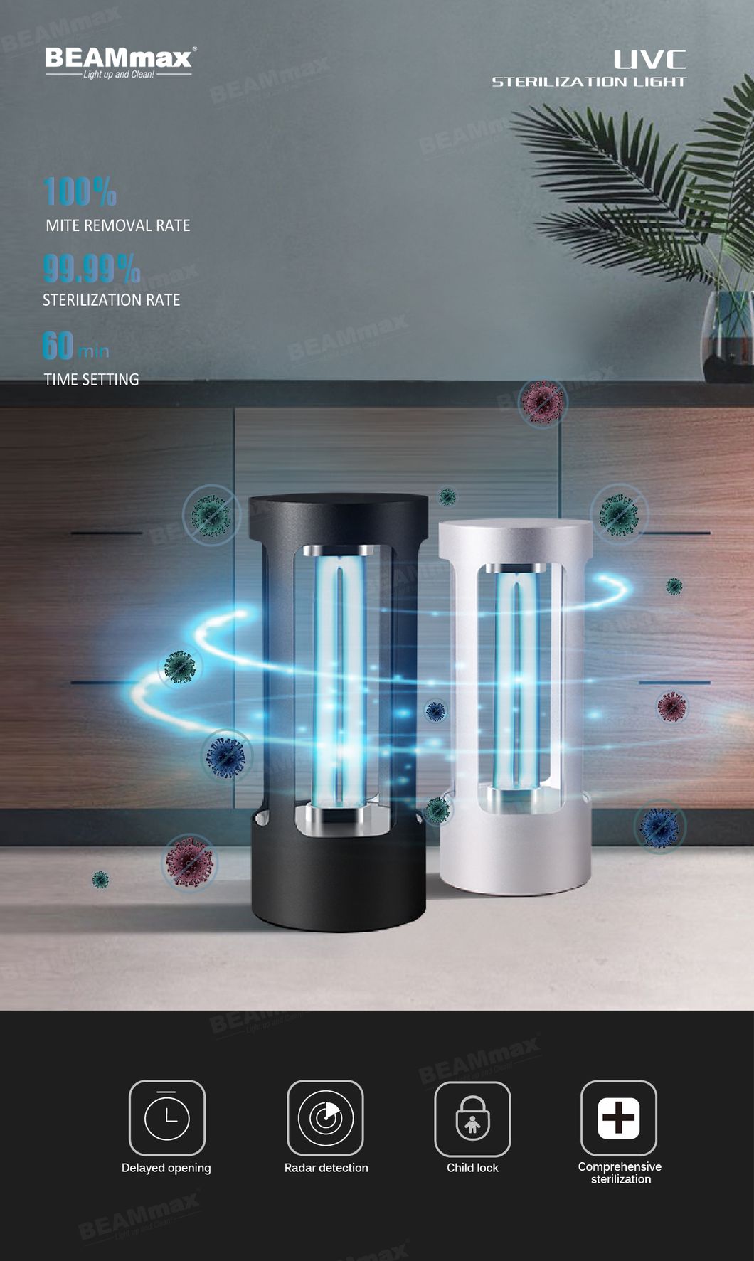 China Manufactures Mini Table 254nm Model Sterilizer Germicidal Disinfection UV Lamp