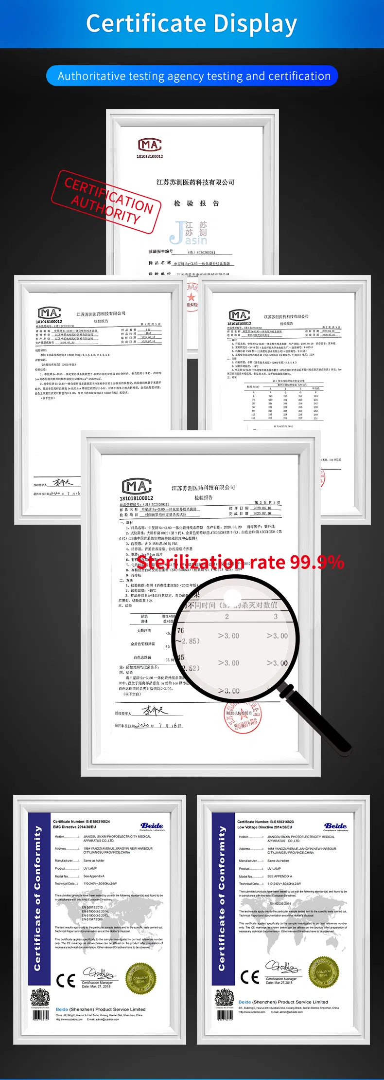 Cold Chain Ultraviolet Lamps Germicidal 254nm UV High-Intensity Sterilization