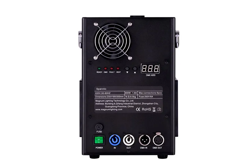 DMX 512 Remote Control Max 5m High Cold Flame Fireworks Fog Machine