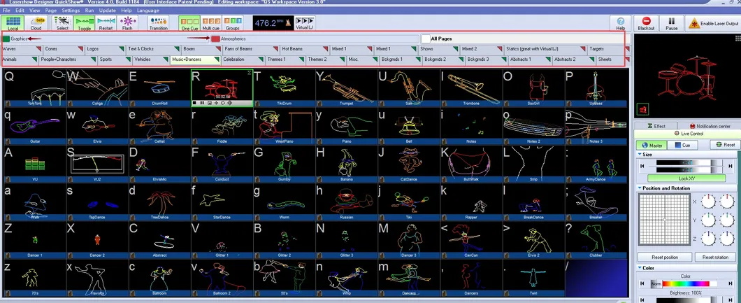 Dustproof 61W RGB Programmable Laser PC Controller