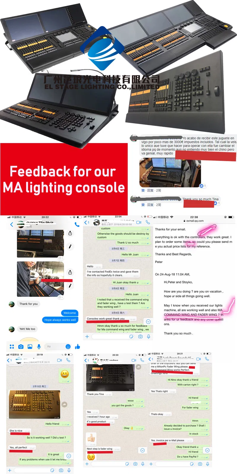 EL Stage Lighting Equipment for DMX Lighting Console with King Kong 1024s Controller Best Price