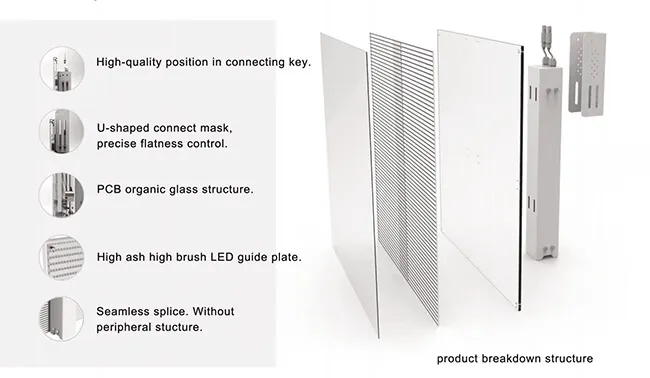 Full Color Glass Transparent LED Display for Outdoor Indoor Advertising (P3.9, P7.8)