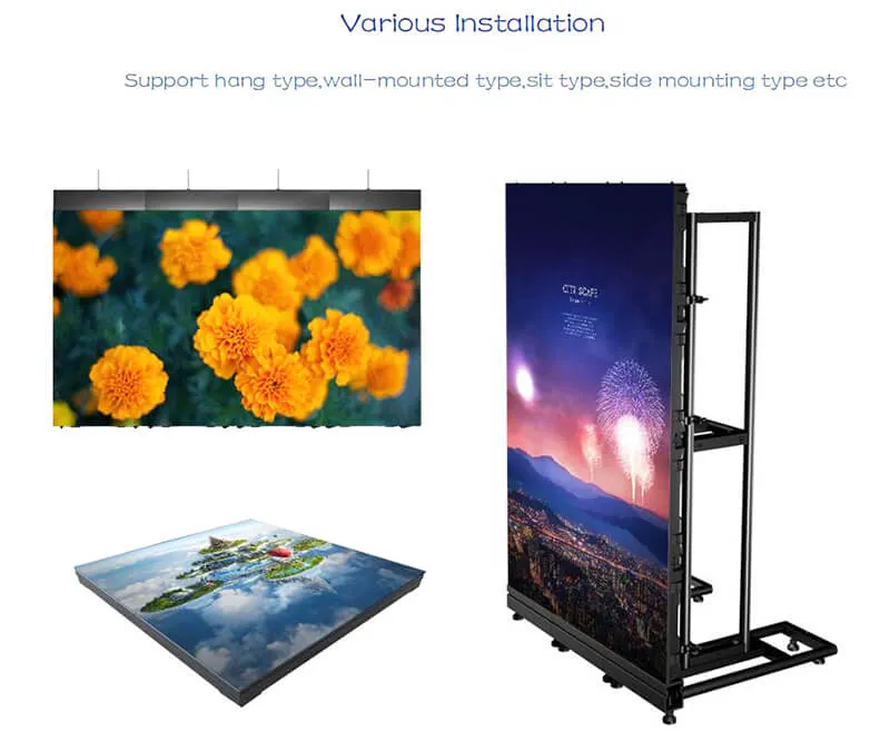 Full Color P2.84 LED Display Panel 500X500mm with Front / Back Access