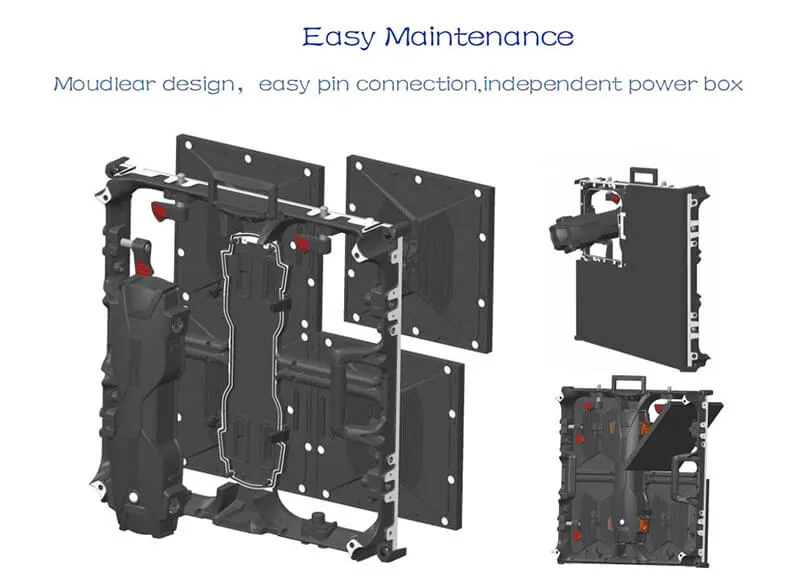 Full Color P2.84 LED Display Panel 500X500mm with Front / Back Access