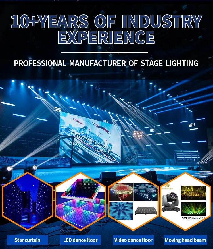 Homei Moving Light DMX512 9r 260W Moving Head Beam Stage Lighting for Stage Performance Show Wedding Event Disco Club