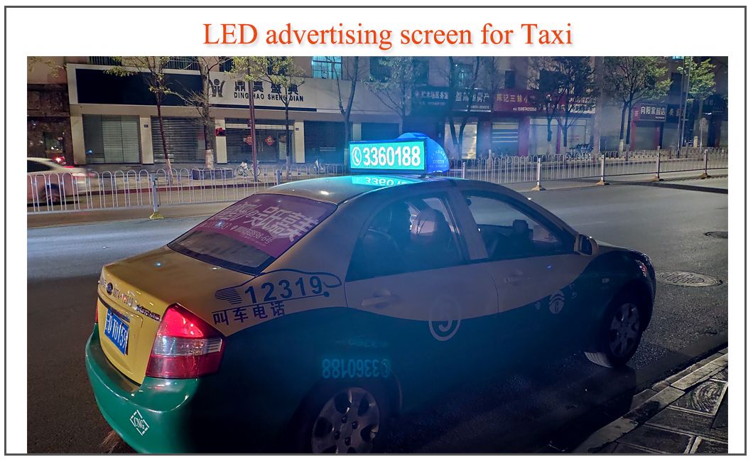 Hot Selling Taxi Advertising GPS Screen P5 Outdoor P5mm Taxi Top LED Advertising Display Pantallas PARA Taxis Interior