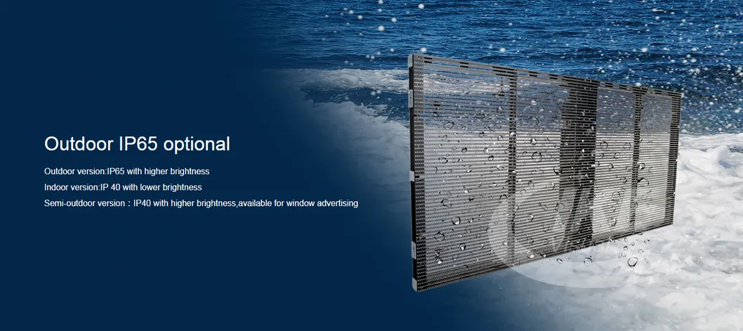 Indoor LED Video Screen Rental for Window Advertising Transparent LED Screen From Made in China