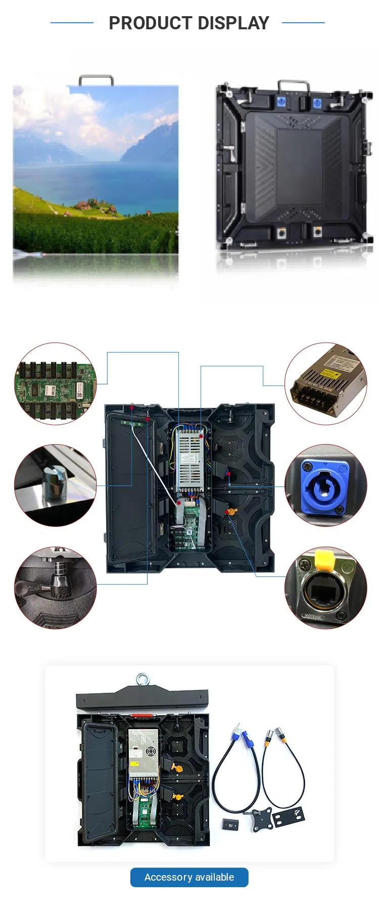 Indoor P2 LED Display with Diecasting Cabinet LED Wall Screen