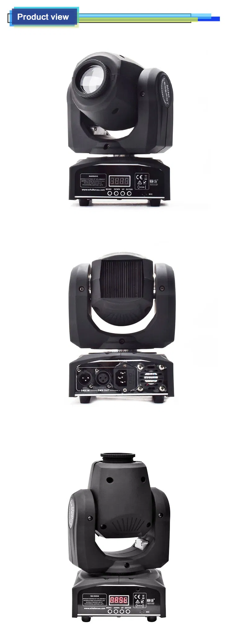 LED 30W Gobo Spot Mini Moving Head Light Manual