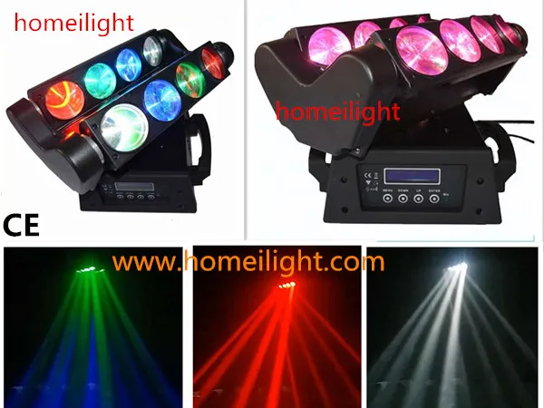LED Pixel Spider Bar Light 8X12W RGBW Spider Moving Heads