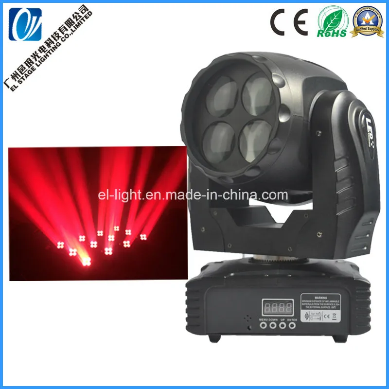 Mini LED Moving Head Beam Light with 4*12W RGBW 4in1 LED Chip