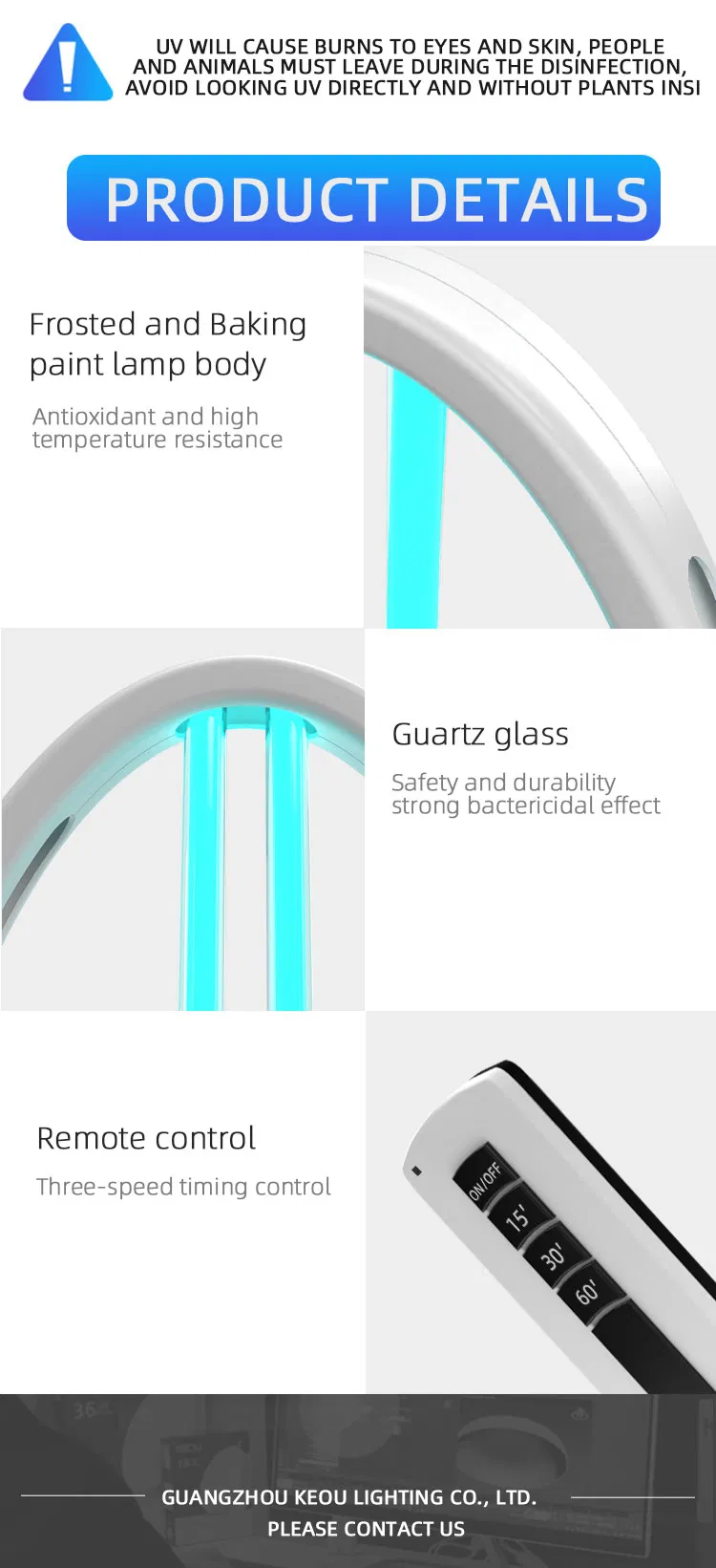 New Keou LED Quartz UV 256nm UVC Germicidal UV Sterilizer Lamp LED UV Lamp