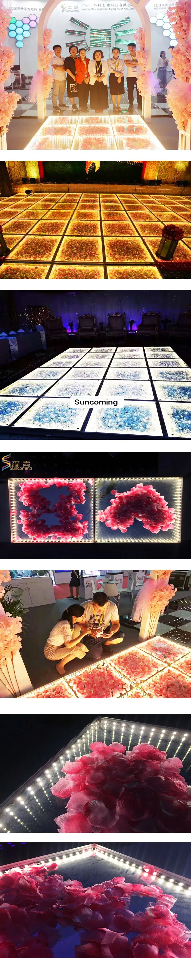 New Style Portable Light up Starlit Flower Wedding LED Dance Floor for Sale