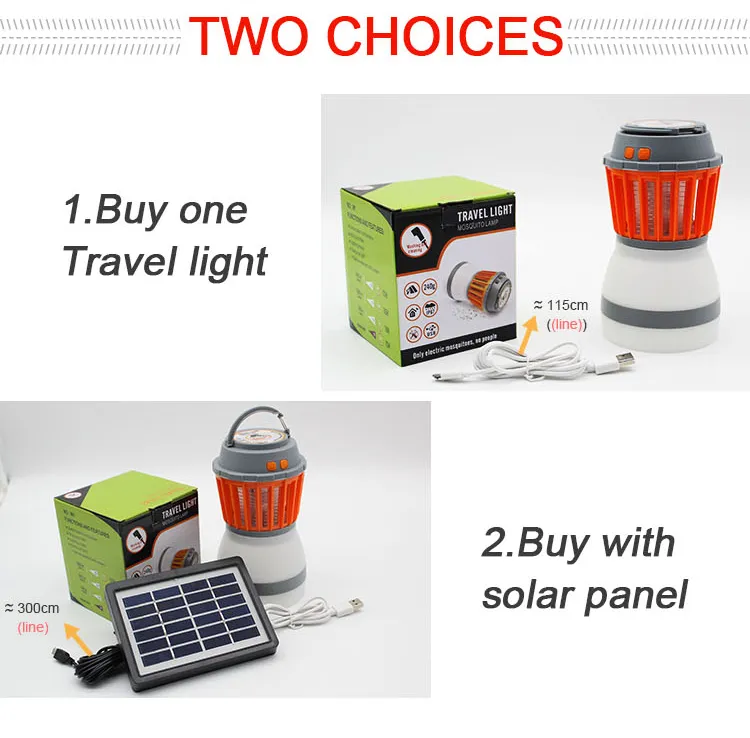 Newest 2 in 1 Waterproof Portable Rechargeable Mosquito Killer Lamp LED for Outdoor Camping, Travelling Lantern