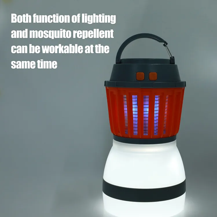 Newest 2 in 1 Waterproof Portable Rechargeable Mosquito Killer Lamp LED for Outdoor Camping, Travelling Lantern