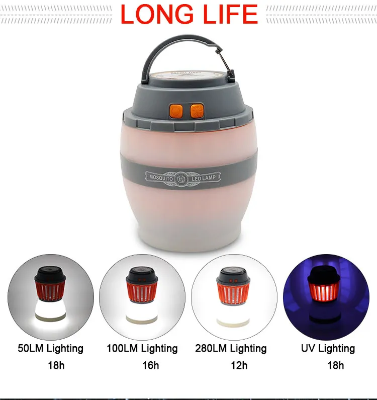 Newest 2 in 1 Waterproof Portable Rechargeable Mosquito Killer Lamp LED for Outdoor Camping, Travelling Lantern