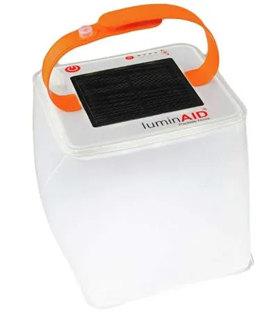 Outdoor Collapsible LED Solar Inflatable Light Folding 100% Waterproof 2-in-1 Phone Charger Battery Camping Lanterns