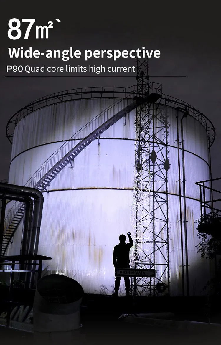 Outdoor Multi Function 2W Night Lamp Dual USB Rechargeable 4000mAh Power Bank LED Flashlight