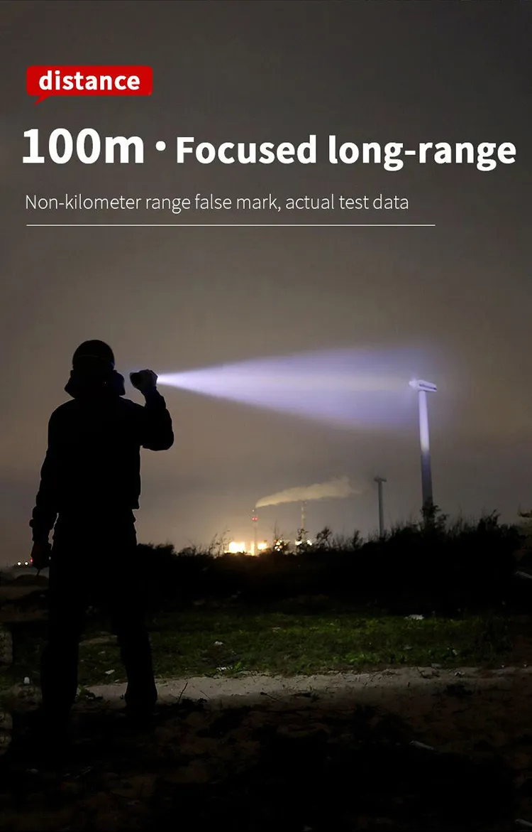 Outdoor Multi Function 2W Night Lamp Dual USB Rechargeable 4000mAh Power Bank LED Flashlight