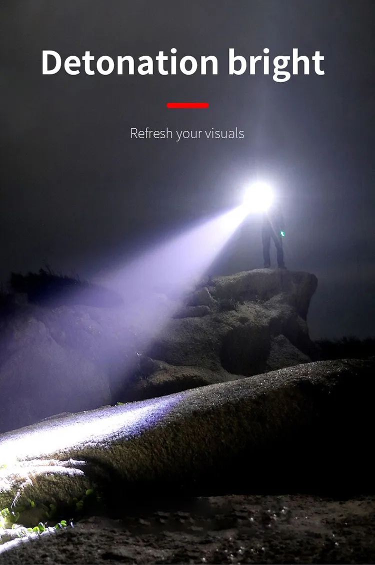 Outdoor Multi Function 2W Night Lamp Dual USB Rechargeable 4000mAh Power Bank LED Flashlight