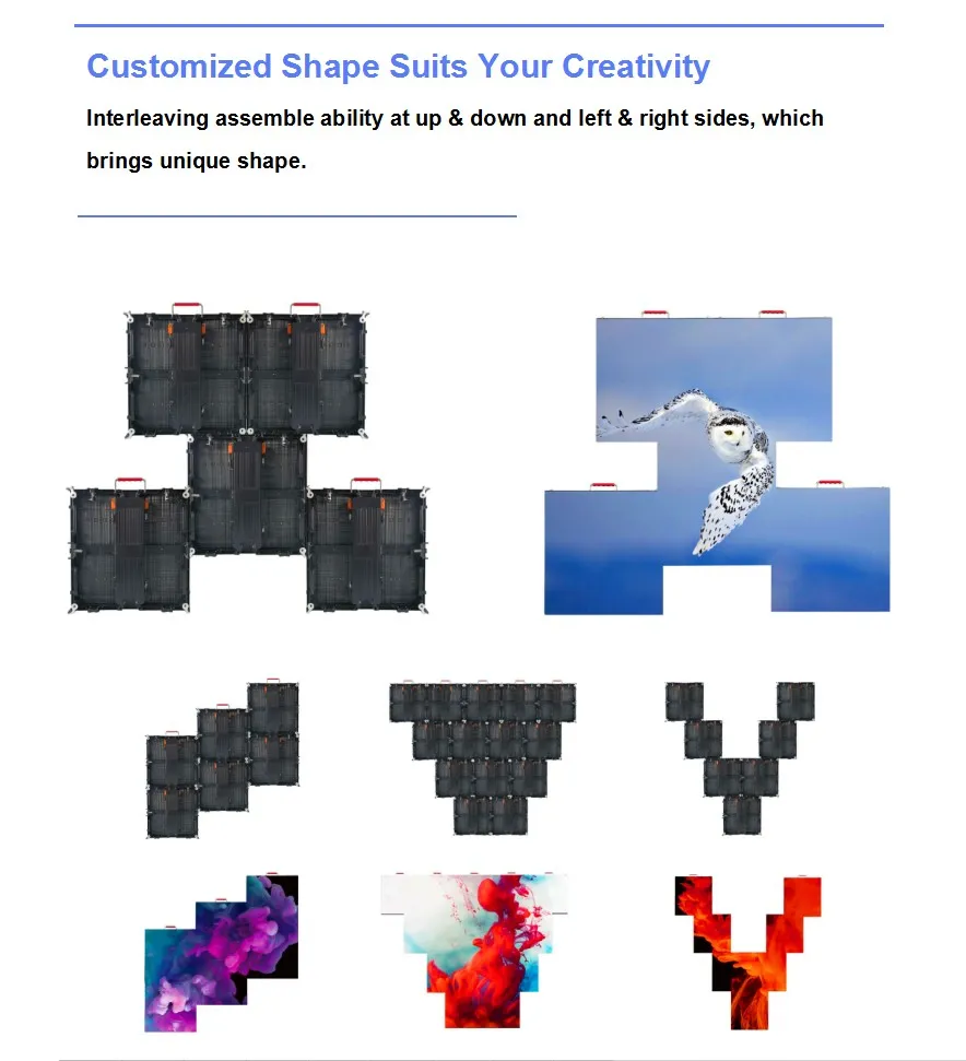 Indoor Outdoor P3.91/ P4.81 Nation Star Advertising Full Color 3840 Hz Rental LED Display Screen (500*500mm /500*1000mm size)