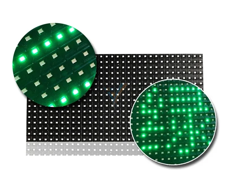 P10 320X160 mm Single Color Green Panel 32X16 Pixel Semi Outdoor Single Color LED Sign Module