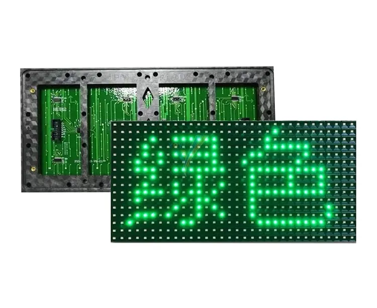 P10 320X160 mm Single Color Green Panel 32X16 Pixel Semi Outdoor Single Color LED Sign Module