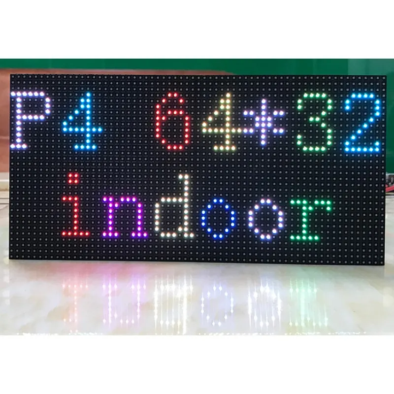 P4 SMD2121 RGB Full Color LED Display Module, Indoor LED Panel, 1/16 Scan 256*128mm, Text, Pictures, Video Show