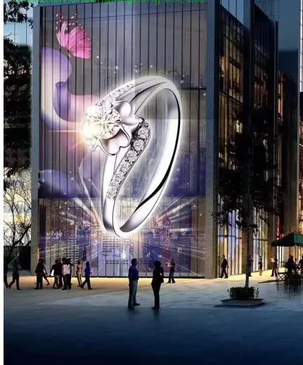 P7.8 High Difinition Transparent LED Screen with 70% Transparency