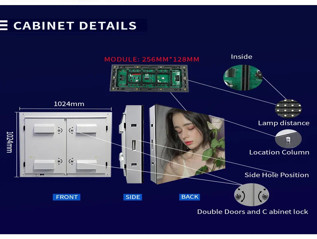 P8 Outdor Full Color Advertising Video Wall LED Screen