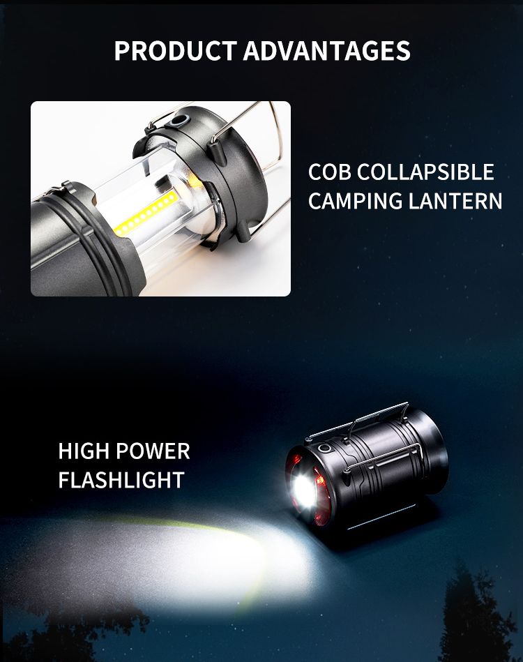 Portable Foldaway Camping Lantern with 3AA Dry Battery