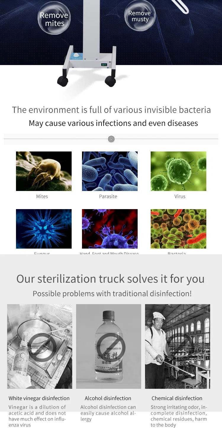 Portable Sx-H650 UV Light Sterilizer Hospital UV Germicidal Lamp