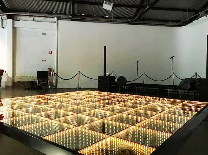 Portable Wedding Wired 3D Mirror Starlit LED Dance Floor