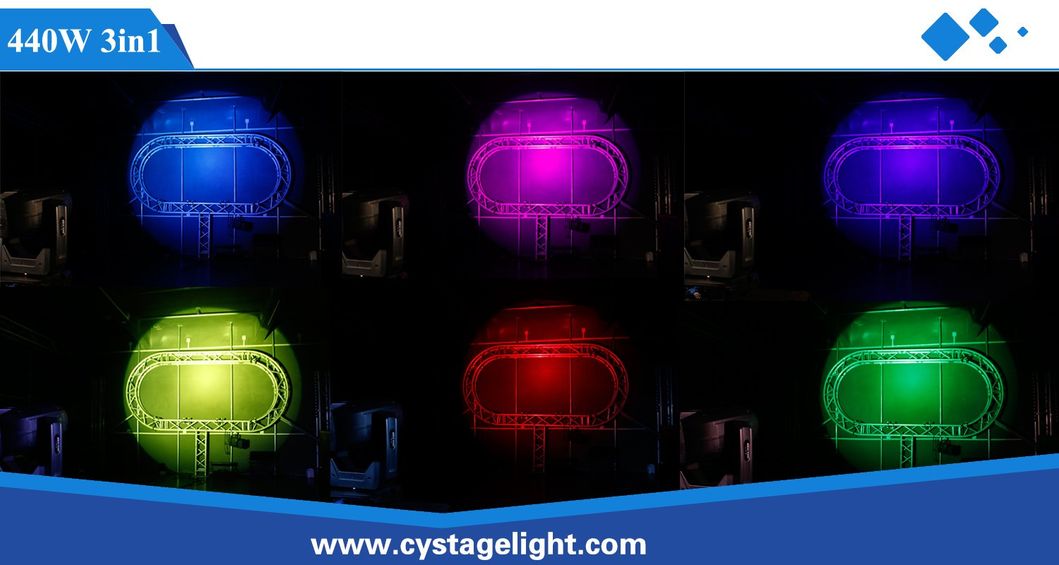 Professional Show/Stage/DJ 440W Cmy Beam /Spot/Wash 3in1 Moving Head Lighting