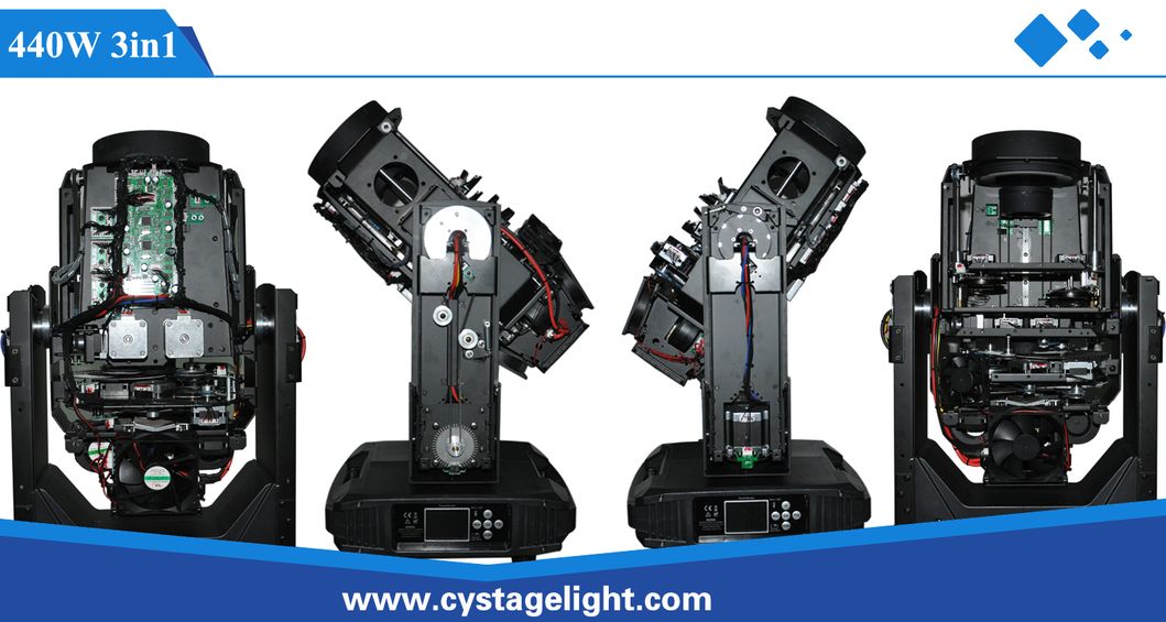 Professional Show/Stage/DJ 440W Cmy Beam /Spot/Wash 3in1 Moving Head Lighting