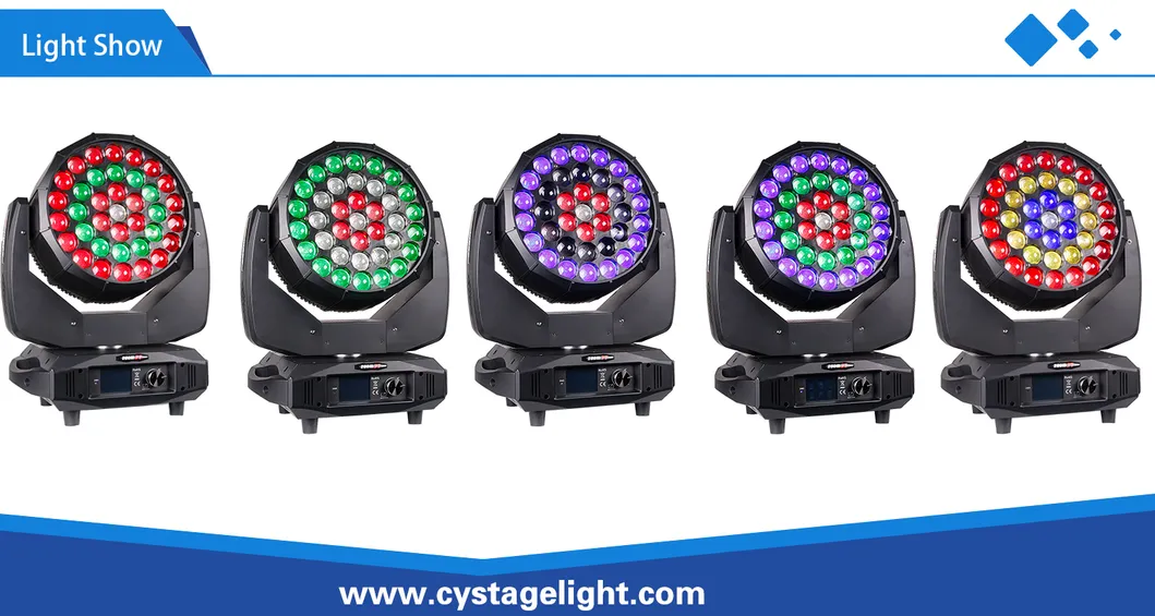 Rainbow Effect 36X15W RGBW Circle LED Controllable Zoom Beam Movers