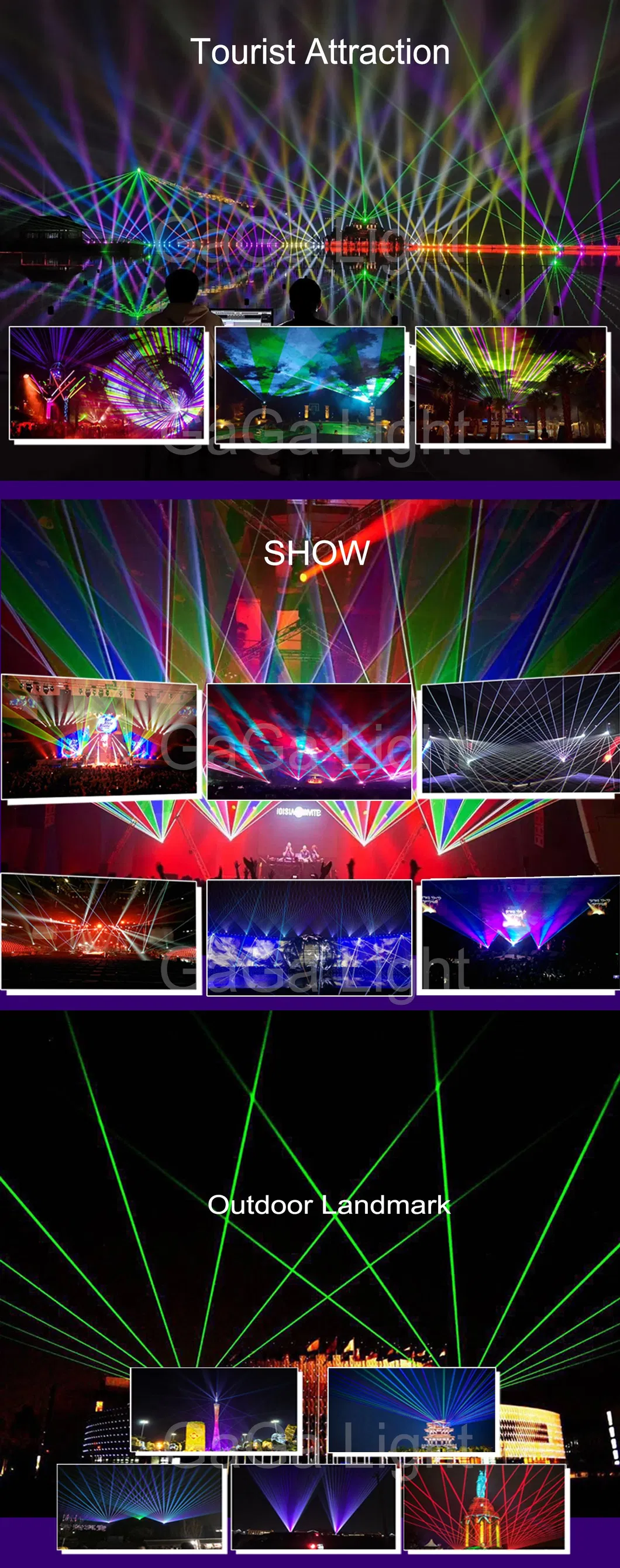 RGB 1W Full-Color Animation Disco Laser Light with Ce Certification (GA-638-RGB1000)