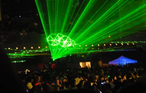 Single Head RGB Pure Diode Laser Lights 1140MW Outdoor IP55 SD Voice Control