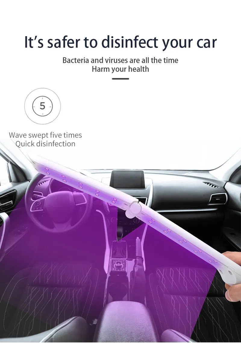 Ultraviolet Disinfection Portable LED UV Sterilizer Wand