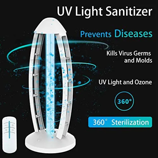 UV Sterilization Light Ultraviolet Light 360 UV Germicidal ABS Lamp